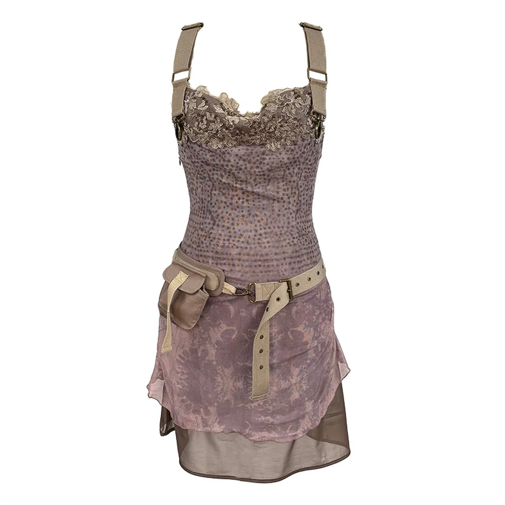 Waist Defining Soft Vintage A Line Cowl Neck Pinafore Side Zip Women Dresses