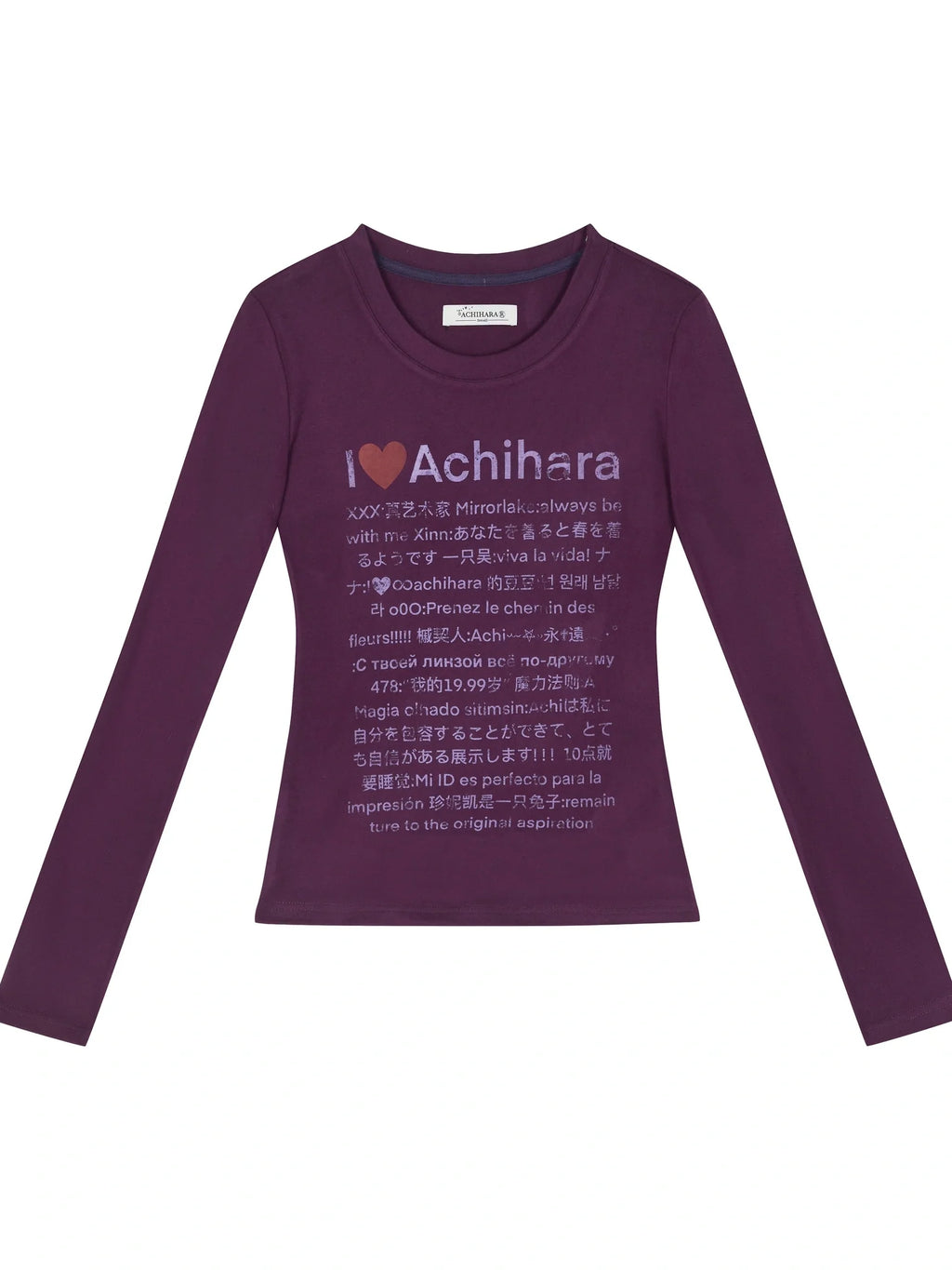 Spring Idiom Print Long Sleeve Tee