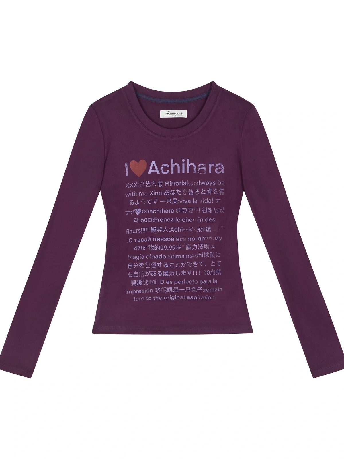Spring Idiom Print Long Sleeve Tee