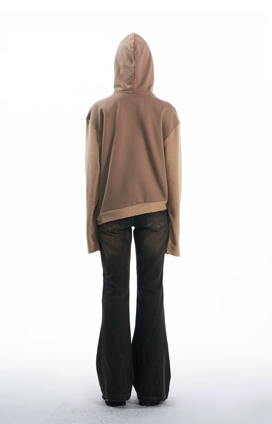 Panelled Cotton Hooded Zip Jacket