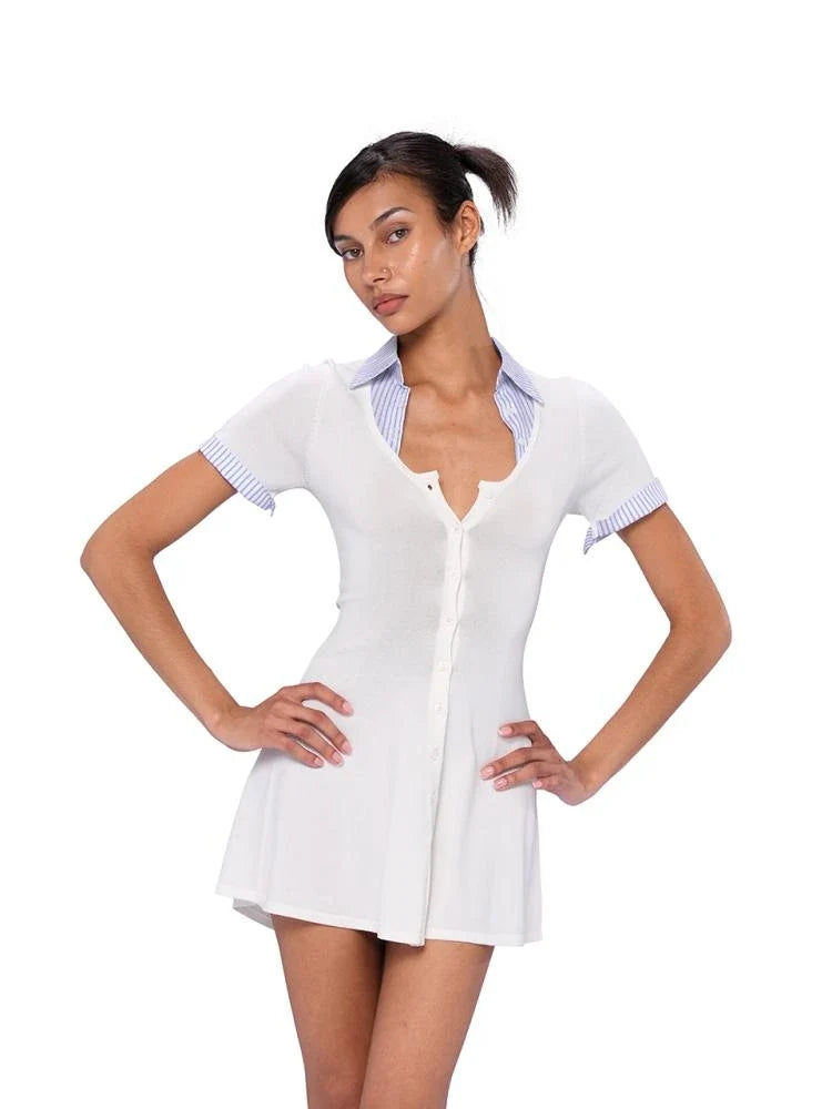 Summer Knit A-Line Sleeveless Dress