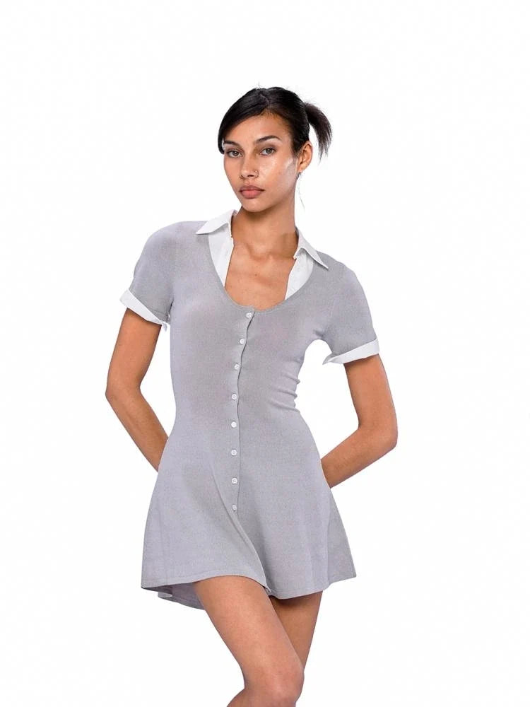 Summer Knit A-Line Sleeveless Dress