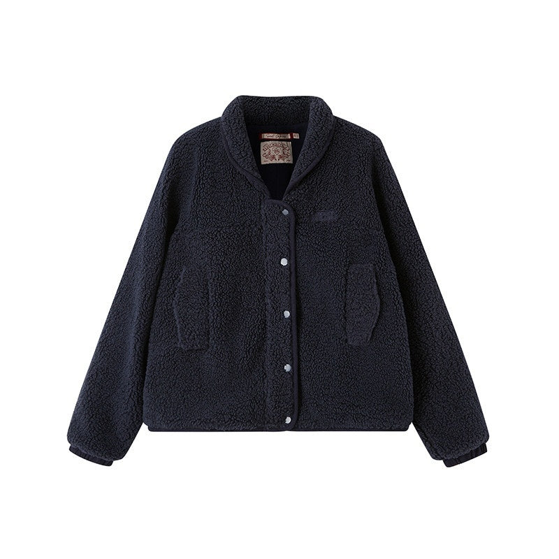 Casual Slouchy Cape Hooded Zipper Women's Polyester Fleece Jackets