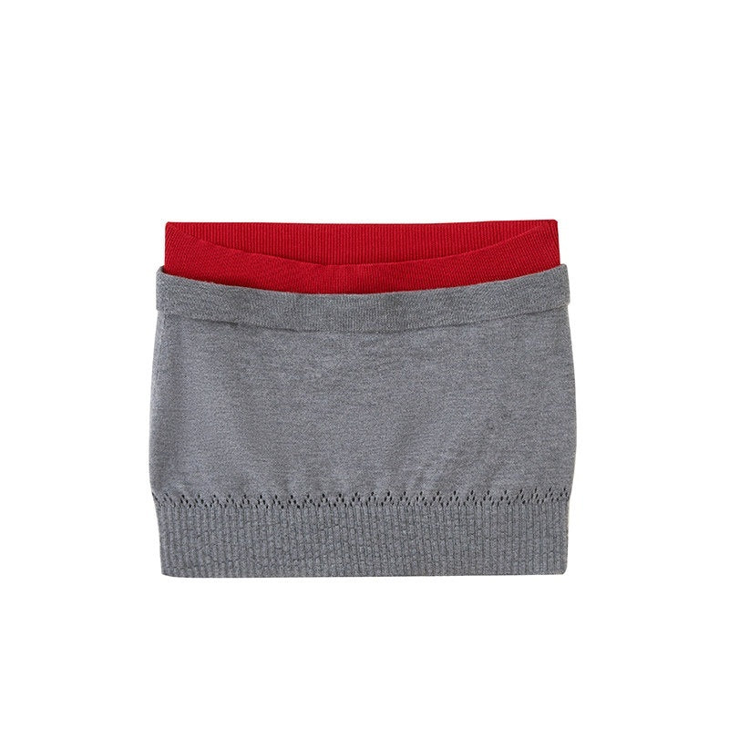 Colorblock Layered Faux Two Piece Knit Women's Wool Blend Matching Skirt Sets
