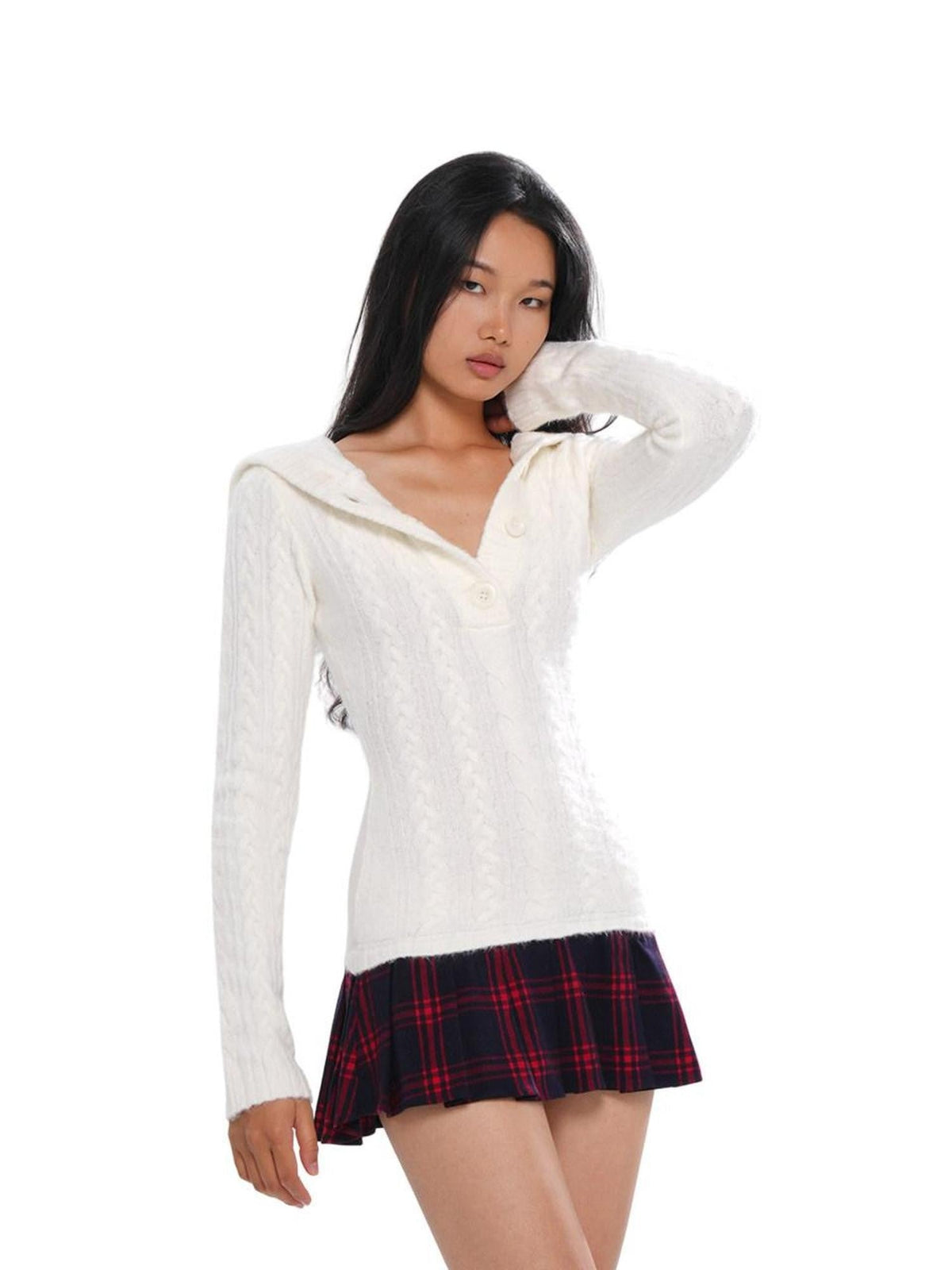 Festive Hooded Knit Panel Waist Cinch Pleated Women's Bodycon Mini Dresses