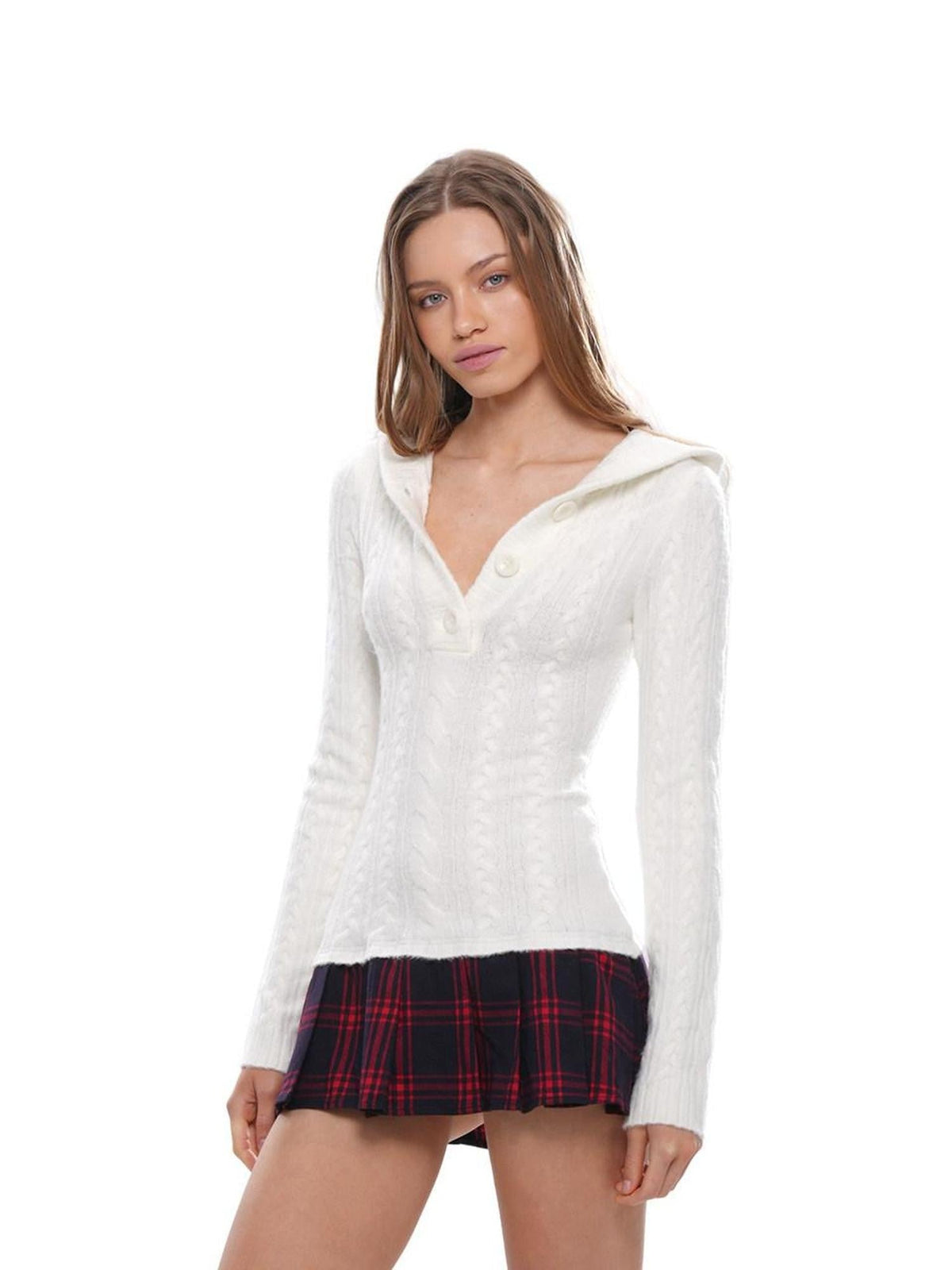 Festive Hooded Knit Panel Waist Cinch Pleated Women's Bodycon Mini Dresses