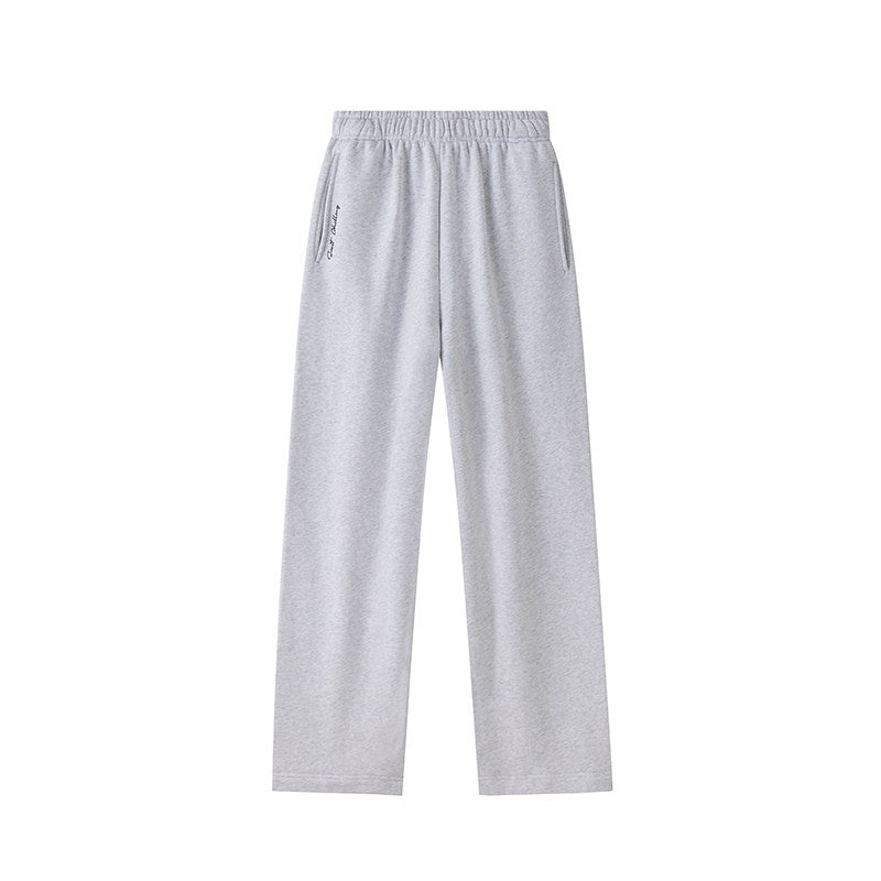 Nordic Minimalist Embroidered Details Women's Pure Cotton Tracksuit Sets