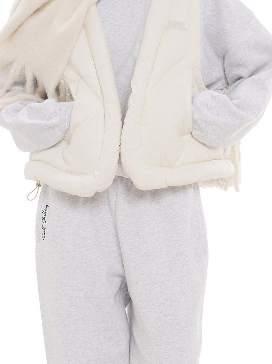 Nordic Minimalist Embroidered Details Women's Pure Cotton Tracksuit Sets