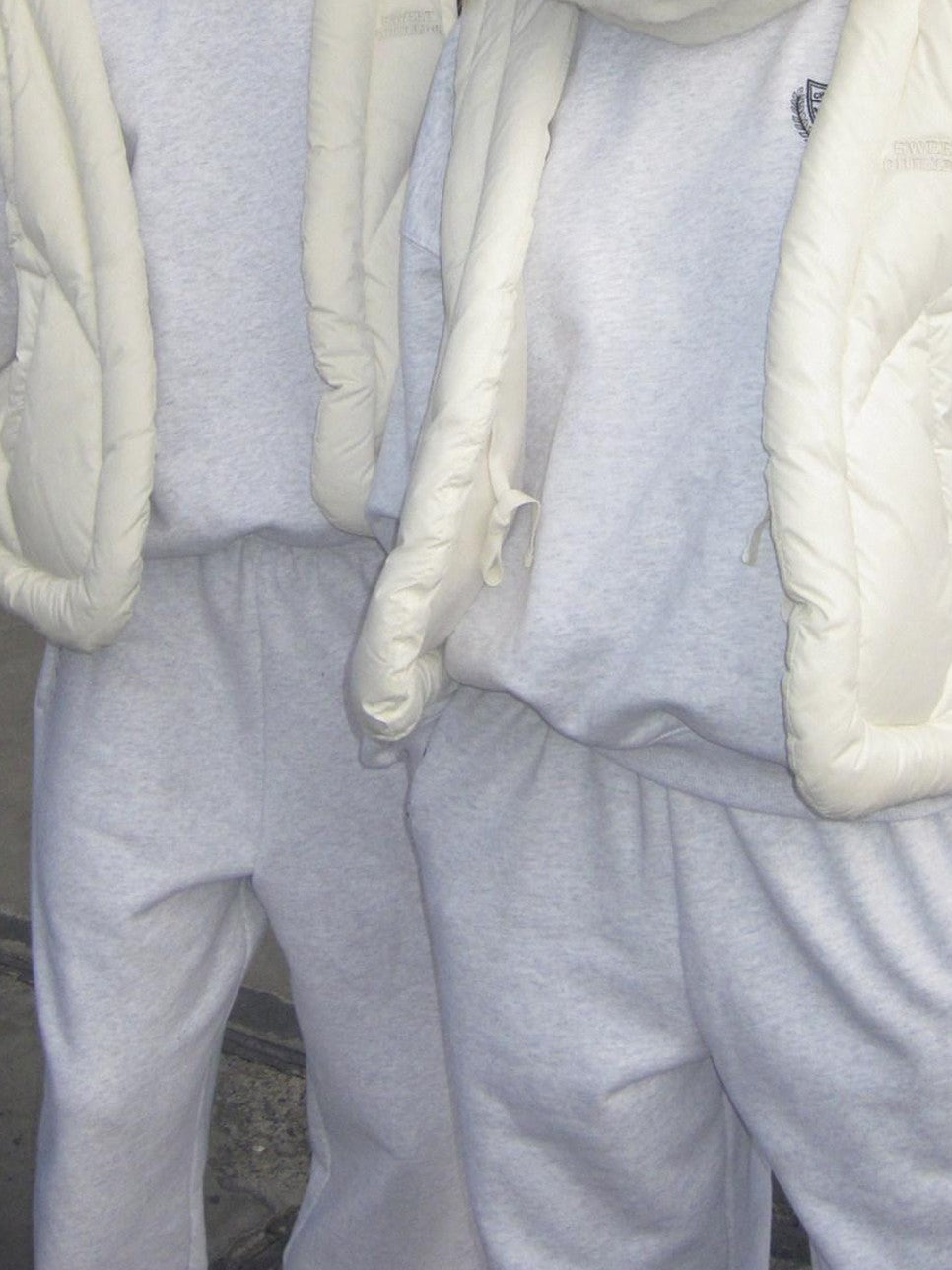 Nordic Minimalist Embroidered Details Women's Pure Cotton Tracksuit Sets