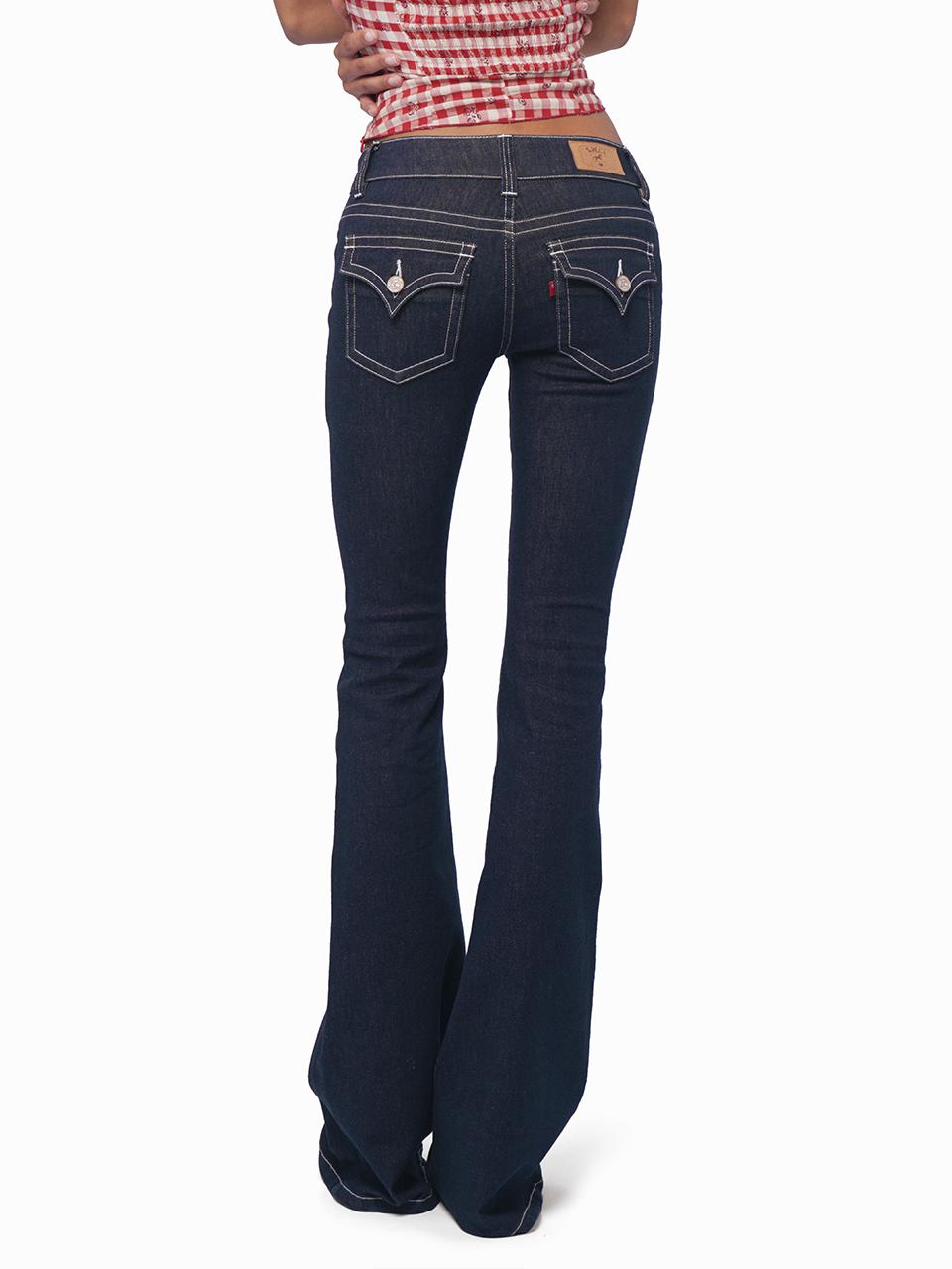 Vintage American Flare Denim Jeans For Women