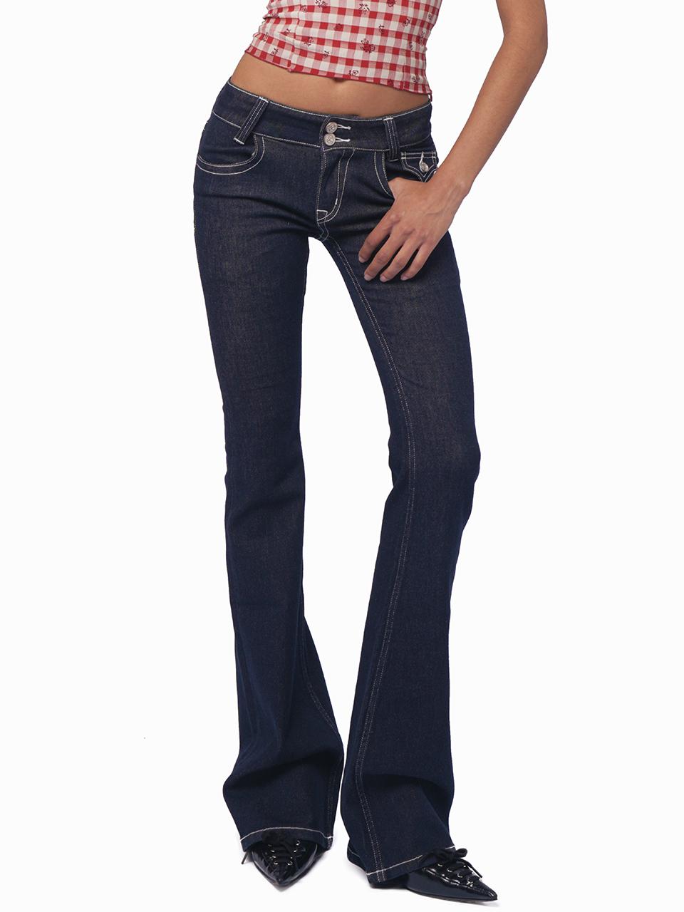 Vintage American Flare Denim Jeans For Women