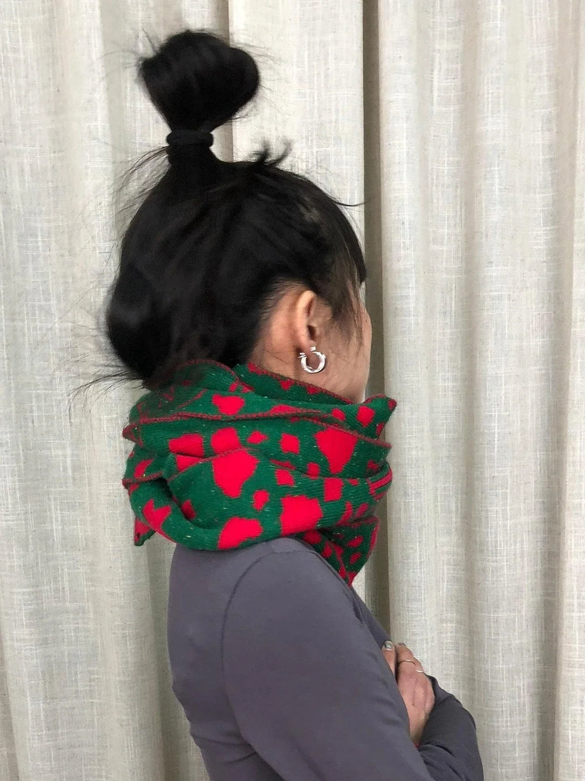 Vintage Christmas Scarf Starry Adventure