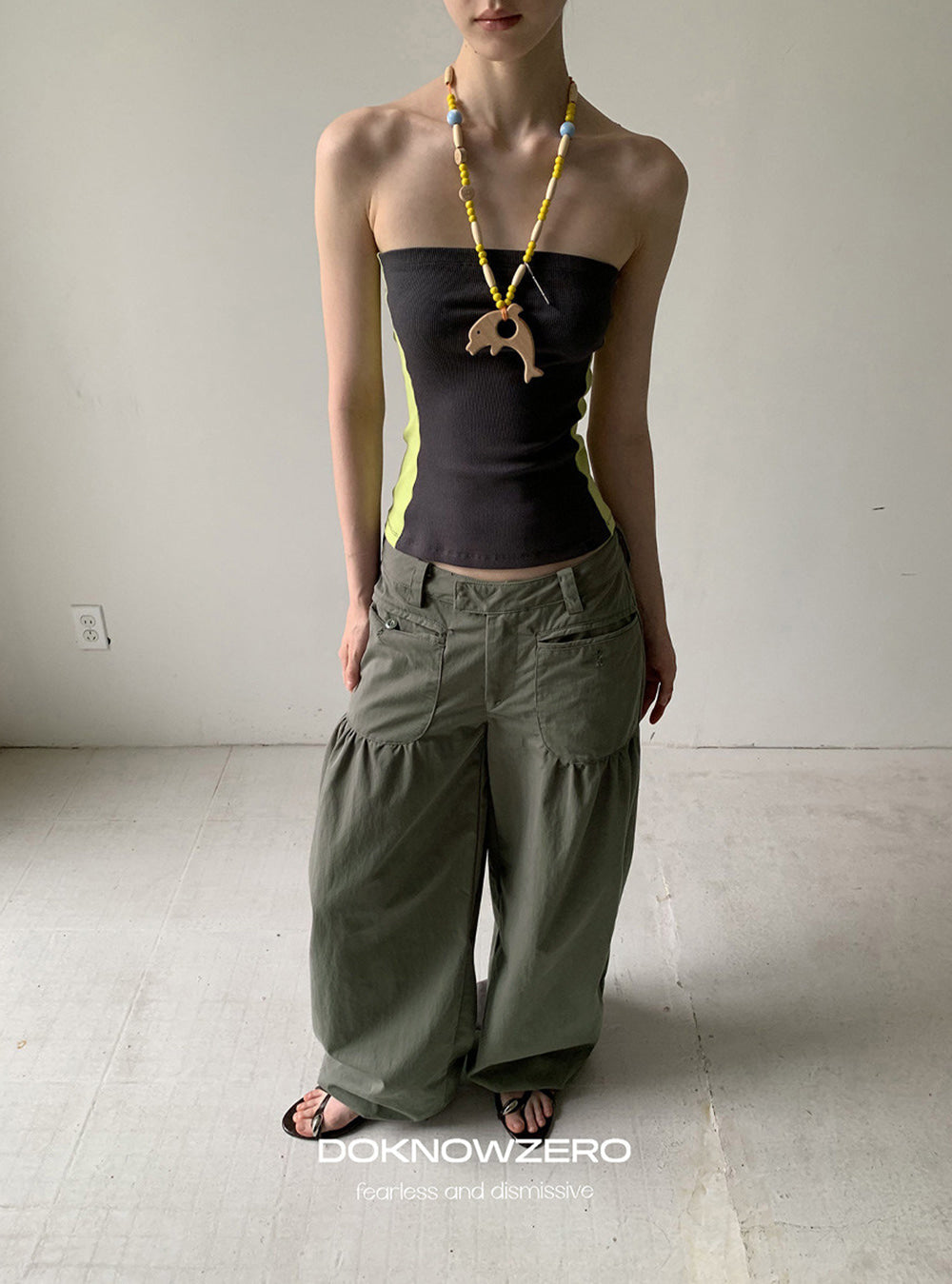 Pocket Gather Wide Pants (2color)