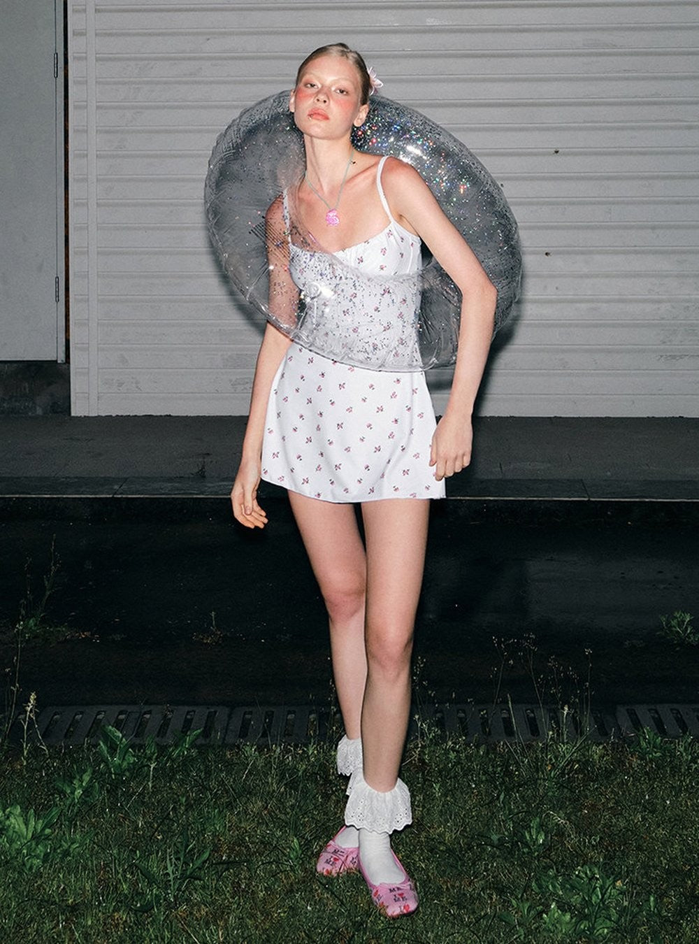 Rosebud Tie Swim Dress