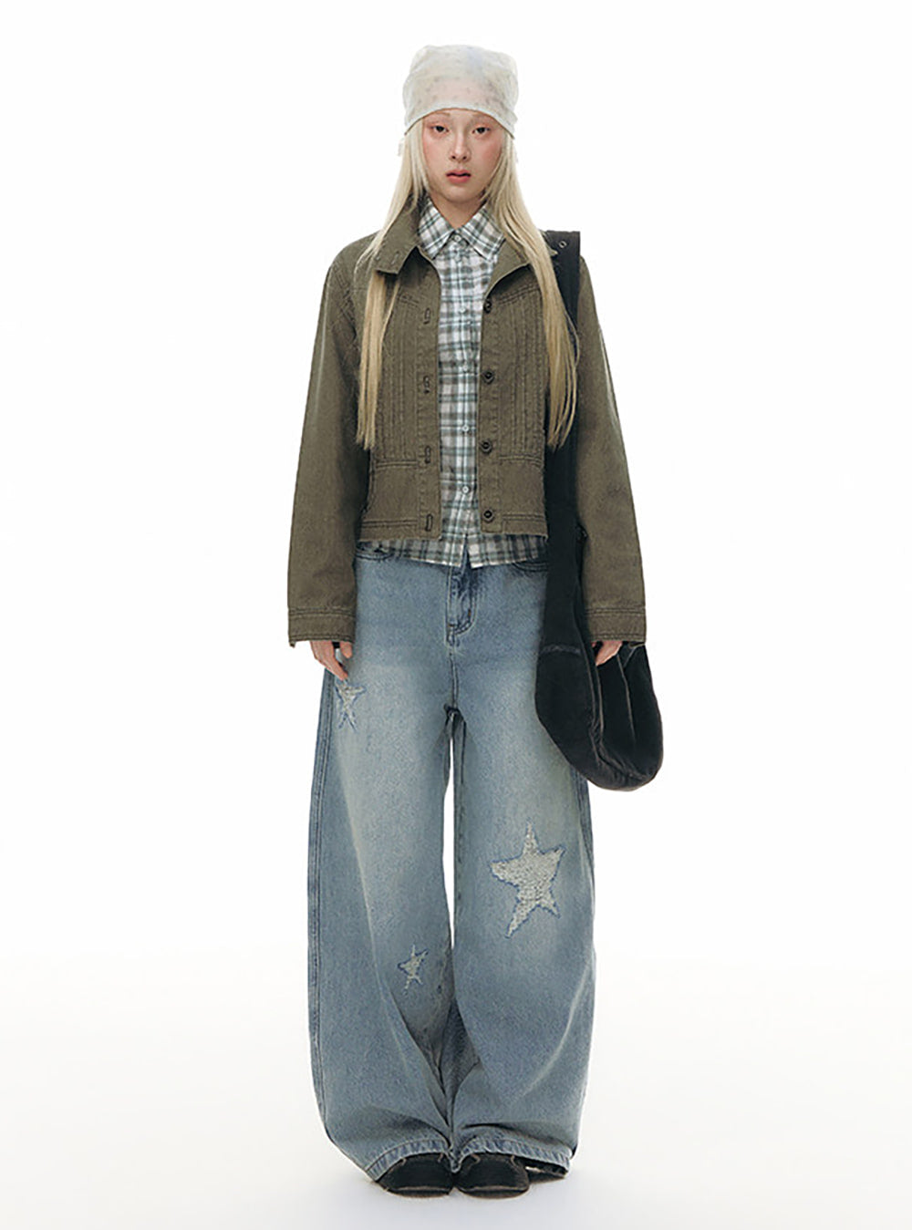 Twinkle Star Wide Denim Pants (2color)