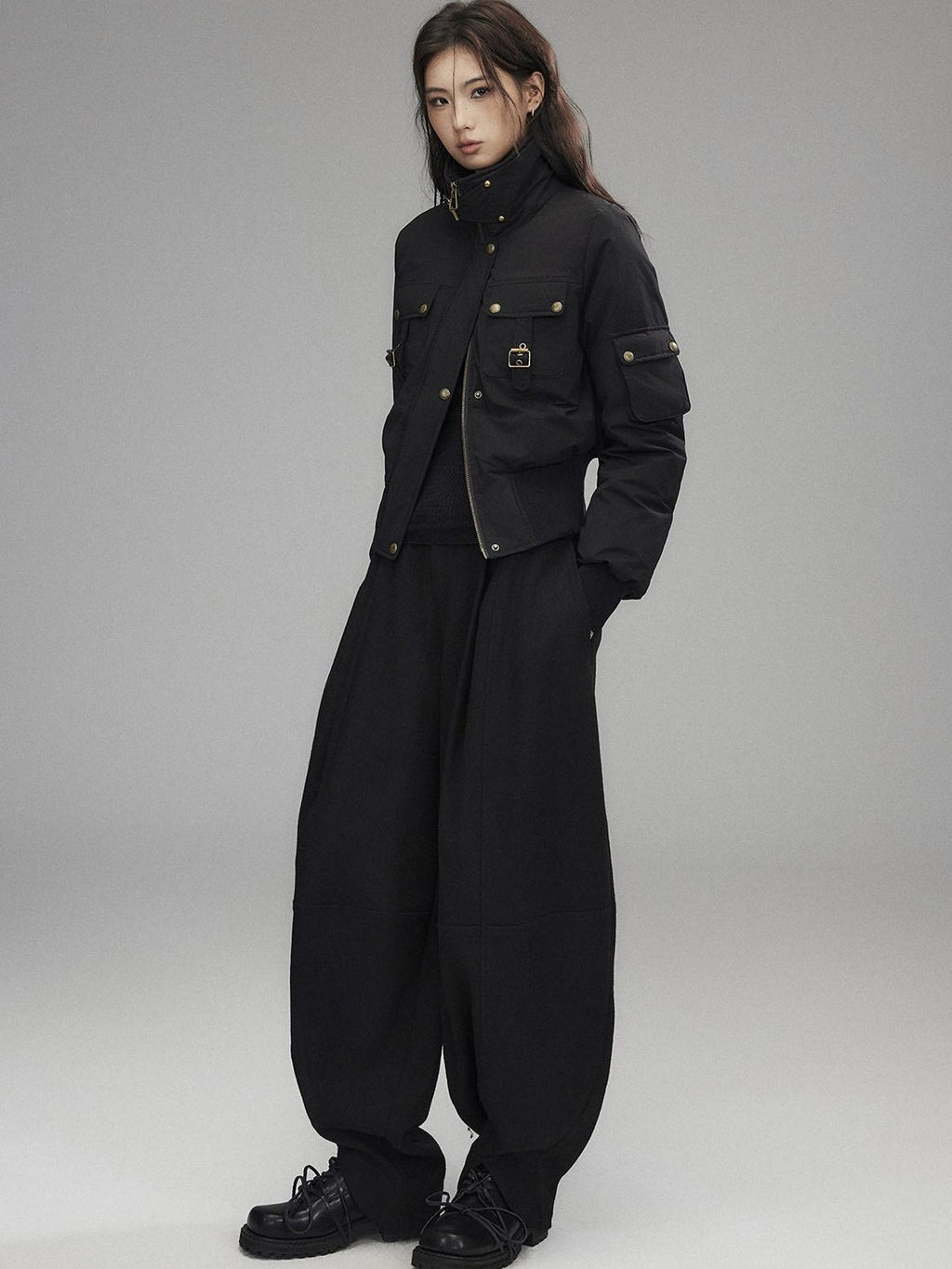90 Percent White Duck Down Warm Casual Cinched Waist Women Everyday Down Jackets
