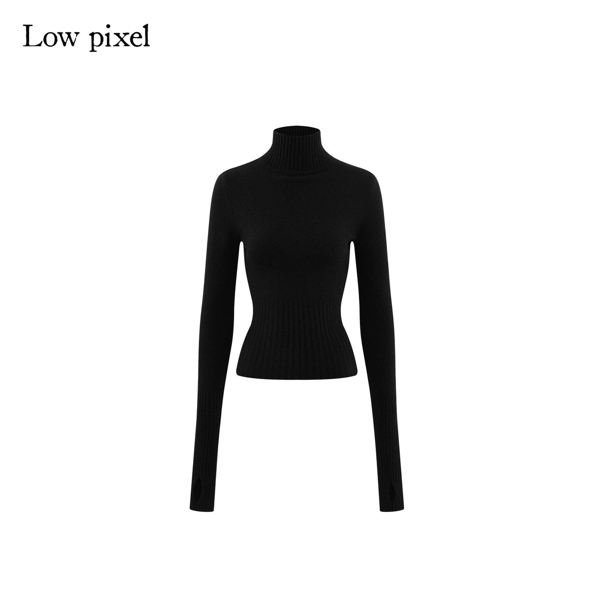 Soft Viscose Wool Blend Street Slim Patchwork Women High Neck Knit Sweaters