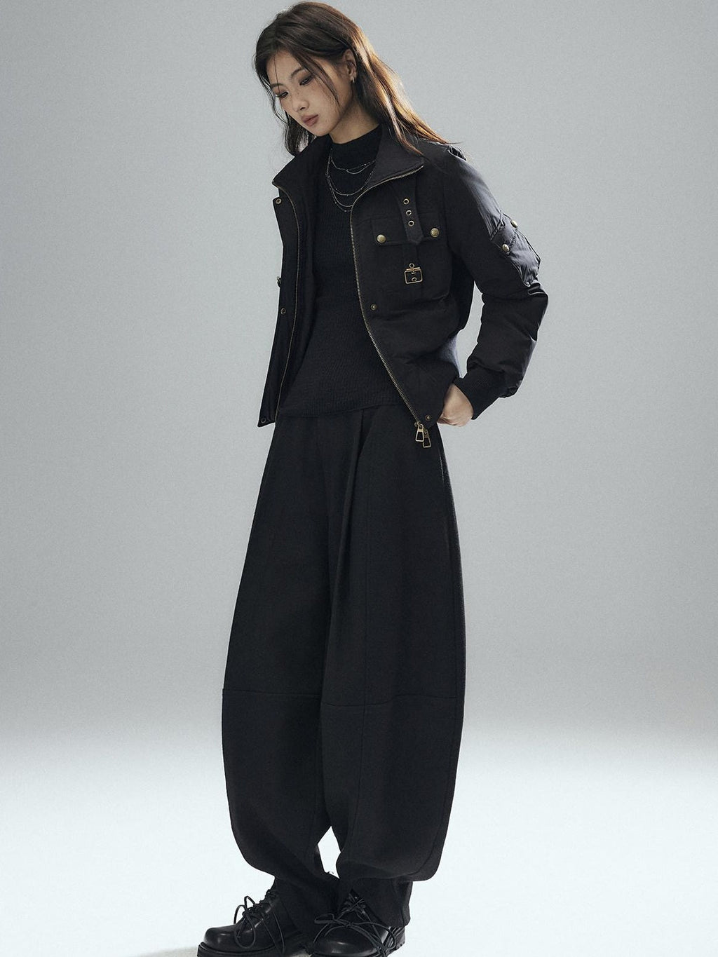 90 Percent White Duck Down Warm Casual Cinched Waist Women Everyday Down Jackets