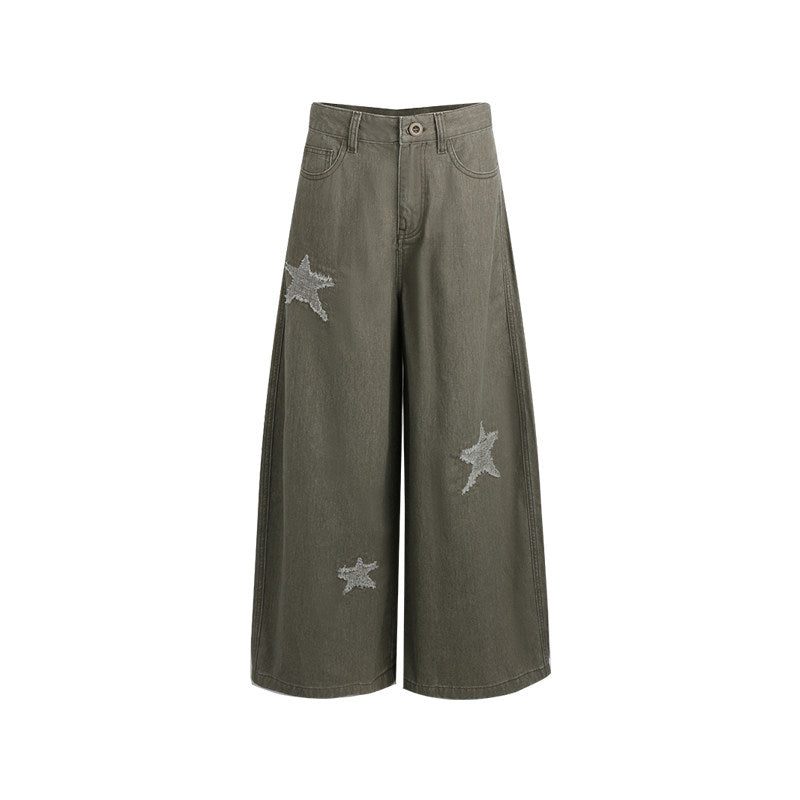 Twinkle Star Wide Denim Pants (2color)