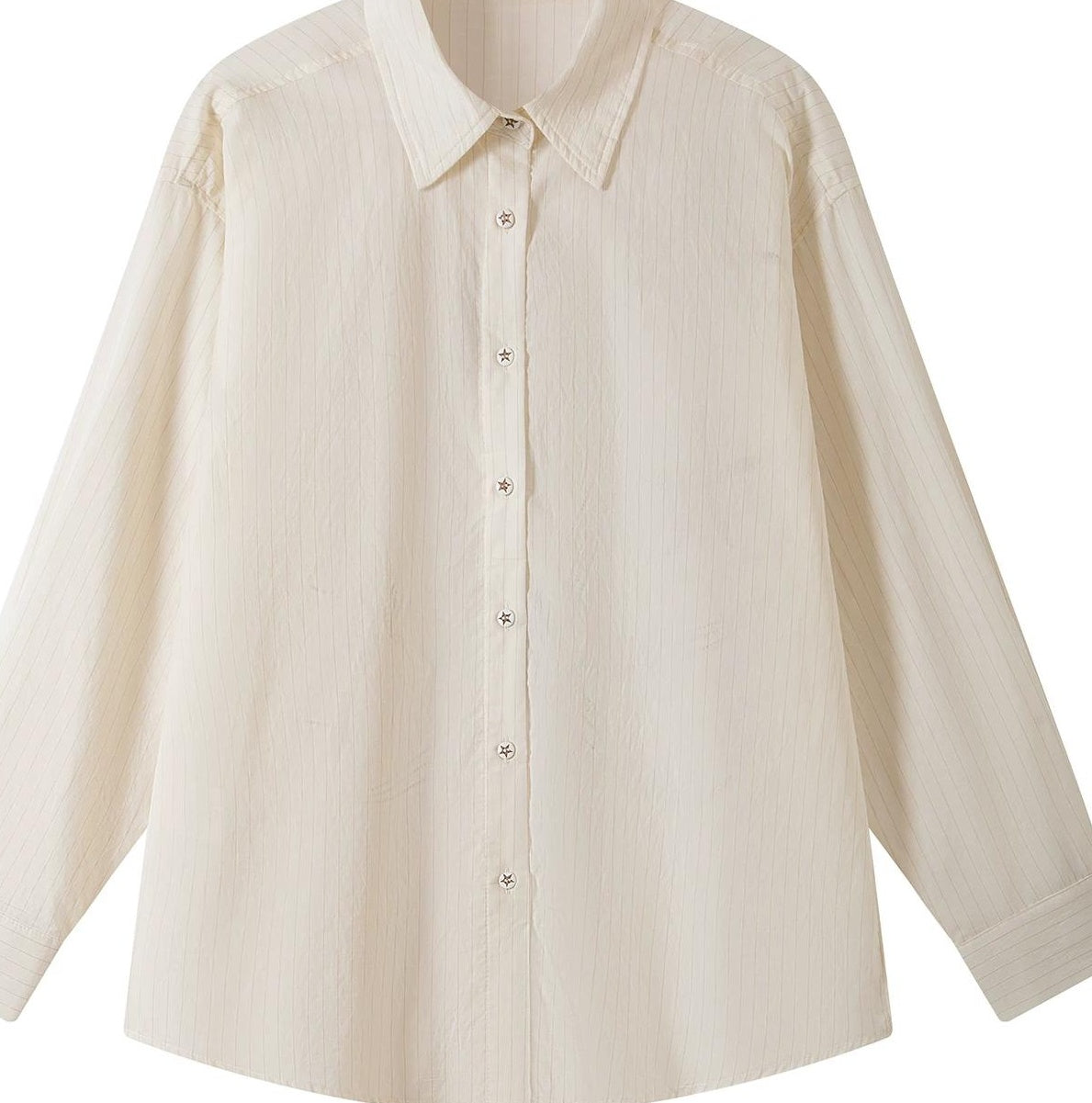 THELIGHT | SLEEK STRIPE DRILLED LONG SLEEVE SHIRT【ID:TN00113】