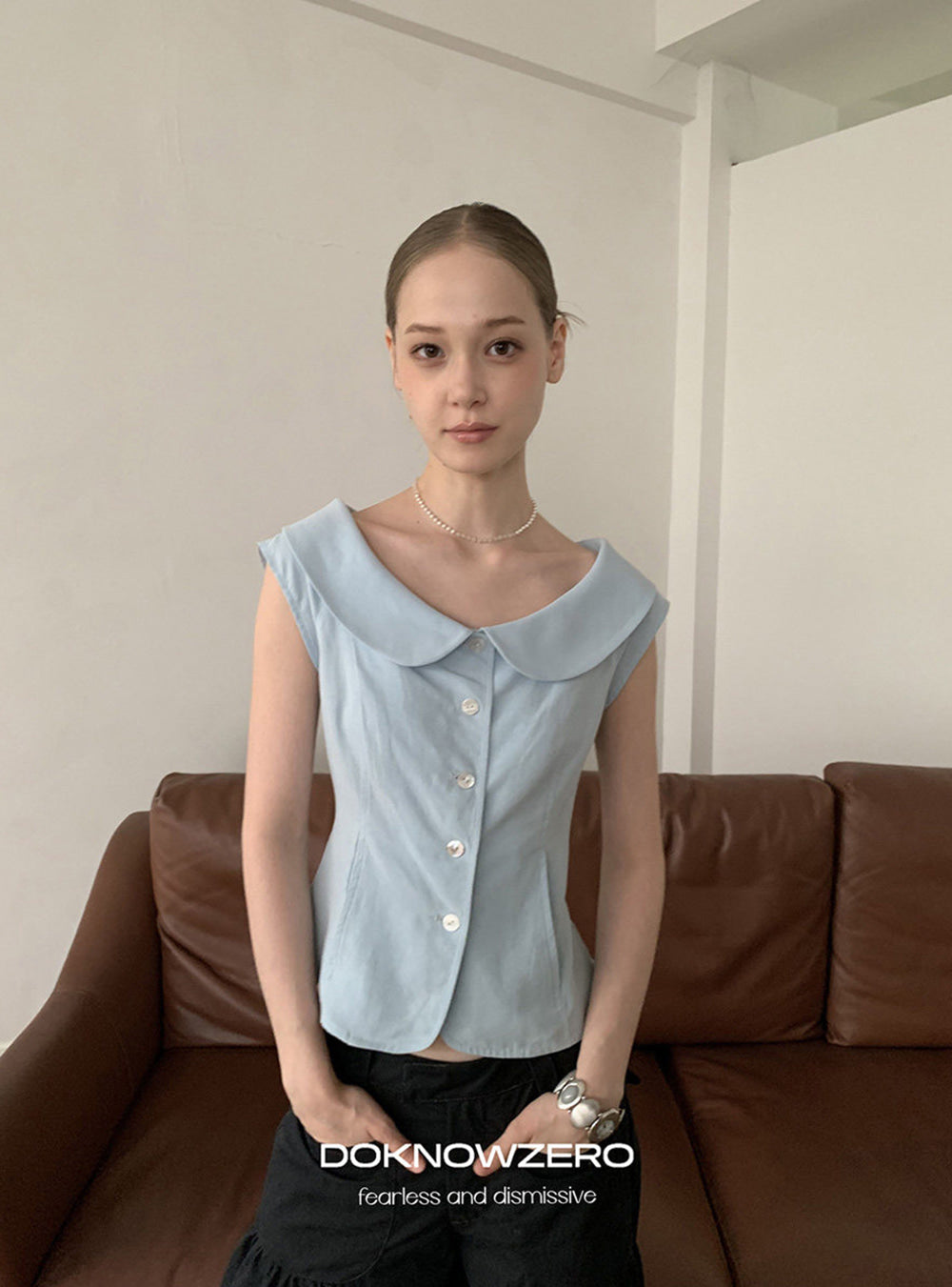 Muted Peter Pan Blouse (2color)