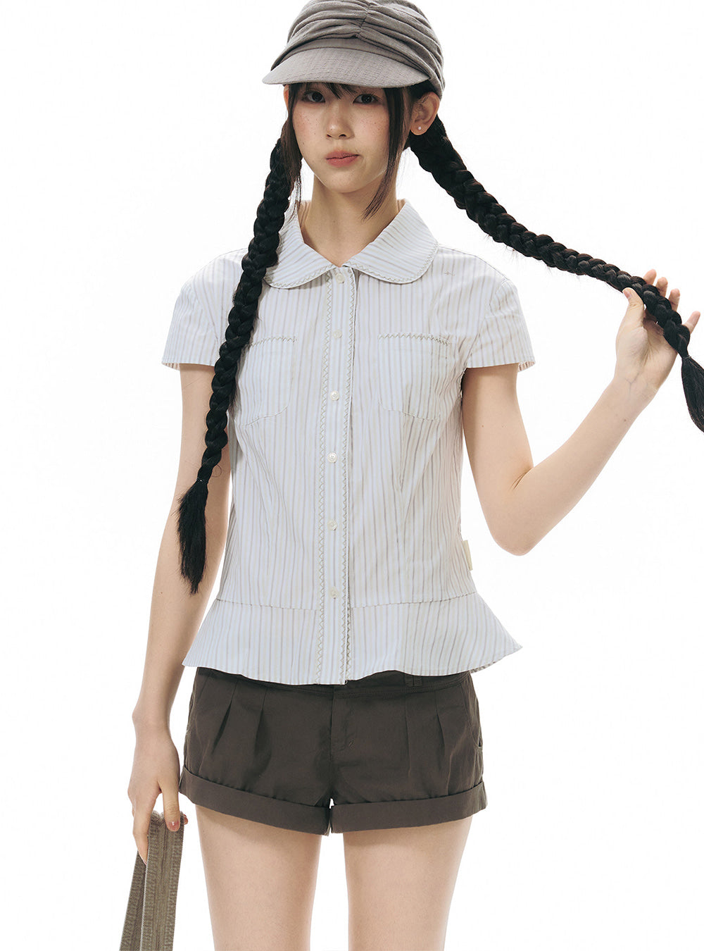 Contour Petal Collar Blouse (2color)