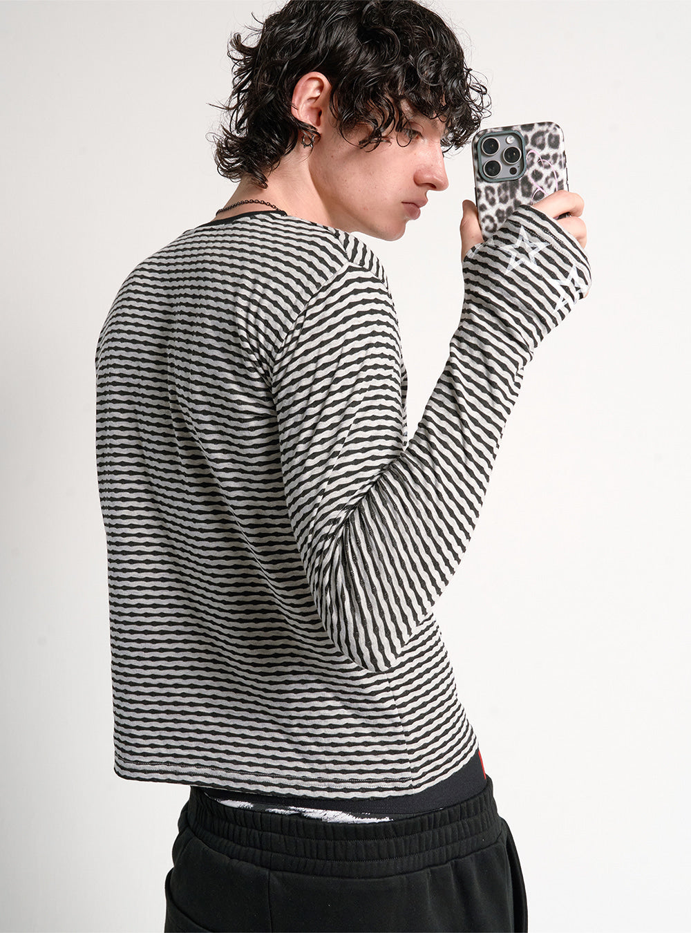 Static Ripple Stripe Top