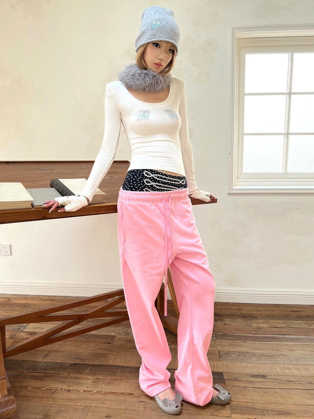 Breathable Pure Cotton Slim Fit Casual Rhinestone Unisex Long Sleeve Crop Tops