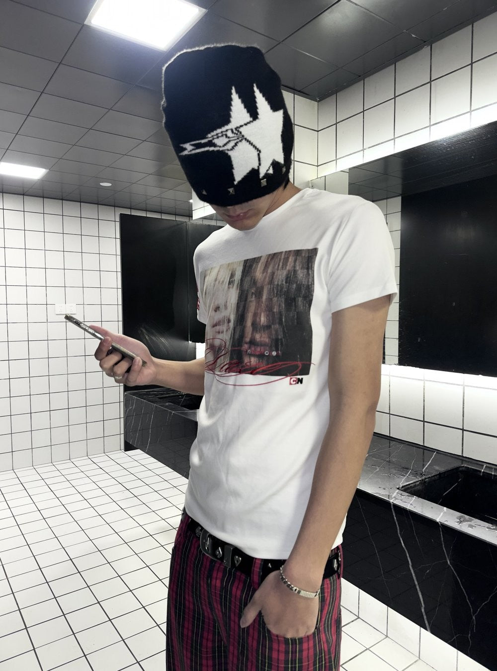 Paranoia Portrait Embroidered Top