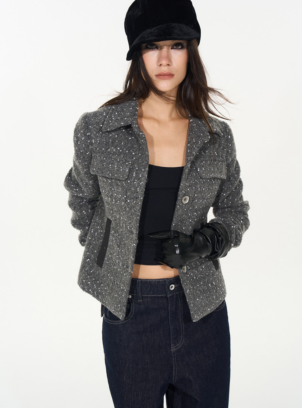 Gray Wool Wave Coat