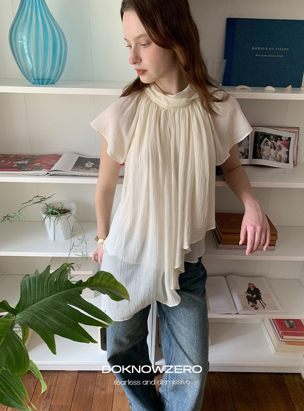 Layered Tie Neck Top