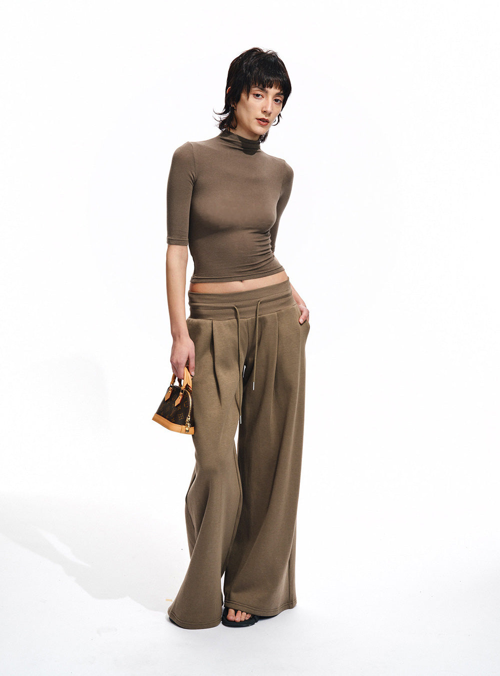 Velour Skin Half Turtleneck Top (3color)