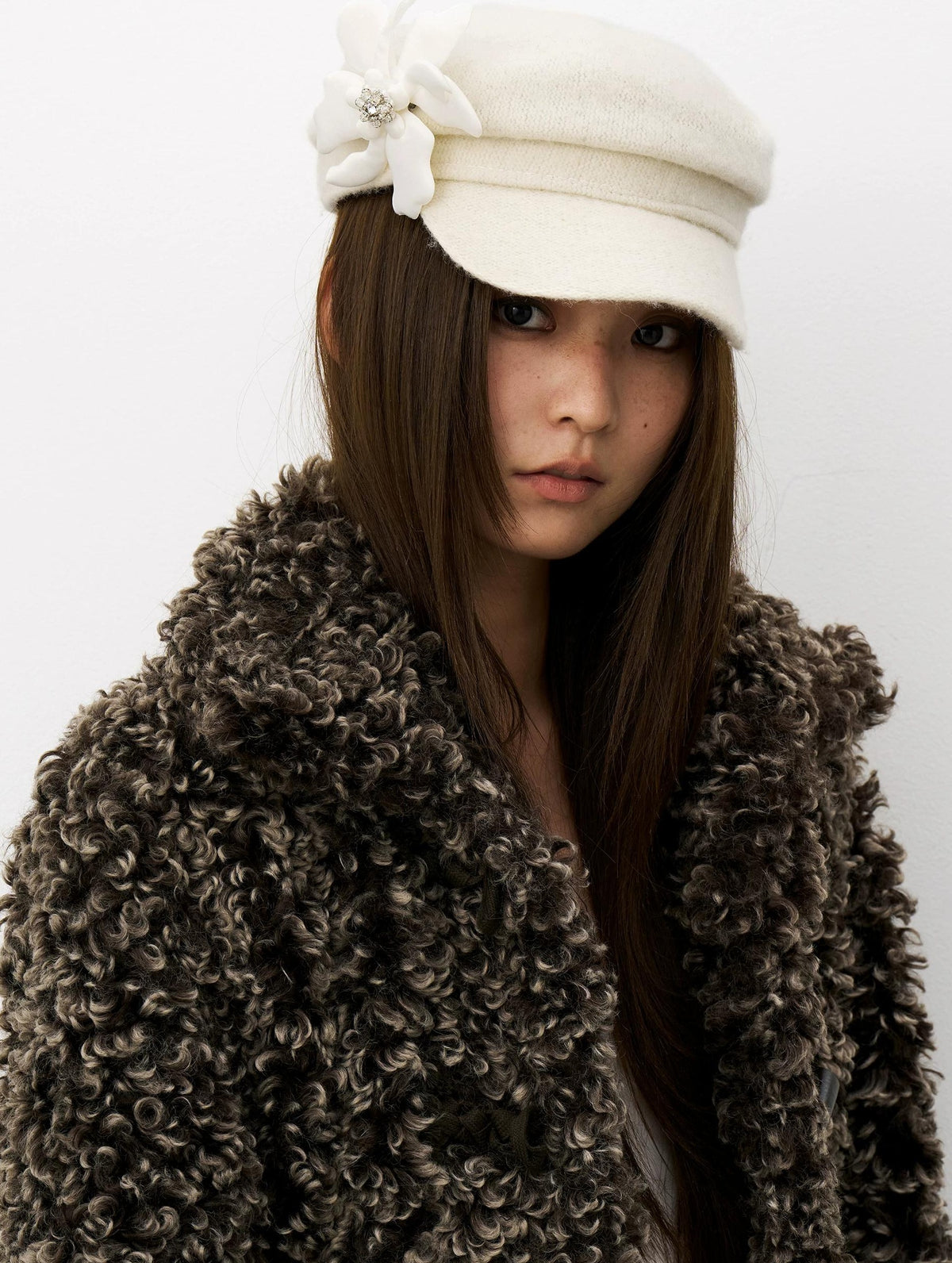 THELIGHT | THREE-DIMENSIONAL WOOL TWEED BERET【ID:TN00106】