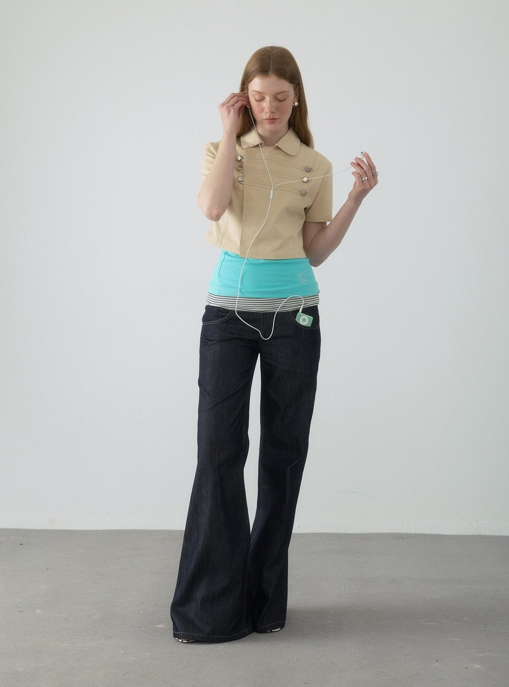 Napoleon Button Crop Shirt