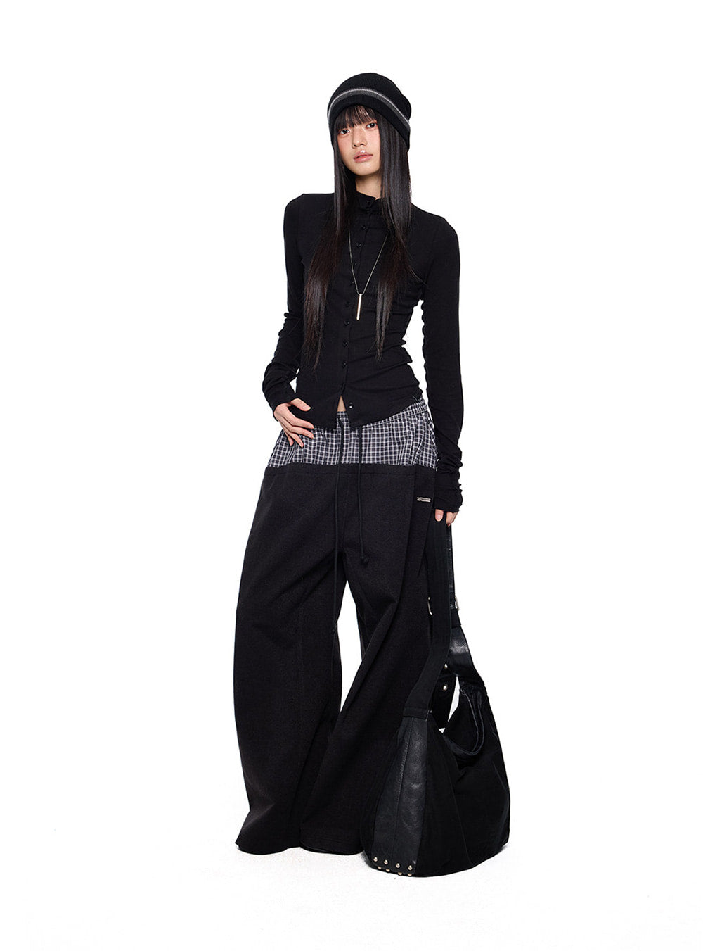 Drawstring Wide Sweat Pants (2color)