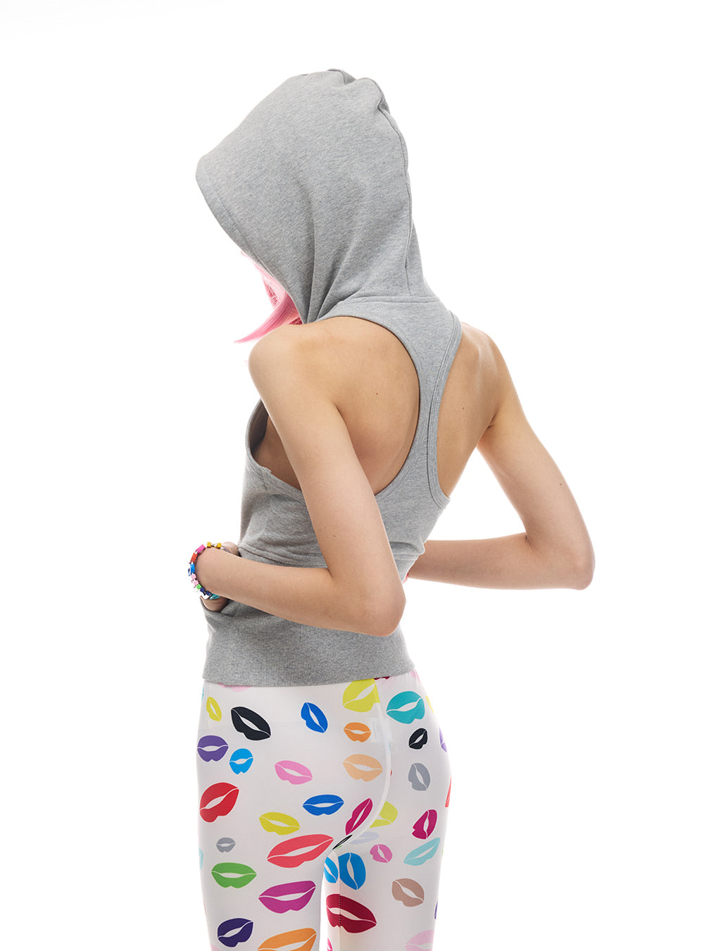 Gloss Bite Zip Hood Tank Top