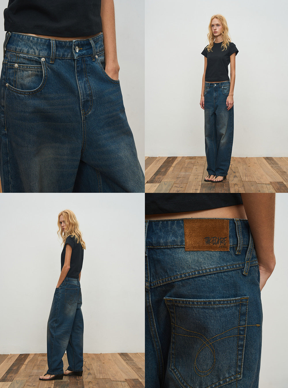 Classic Mid-Low Rise Denim Pants