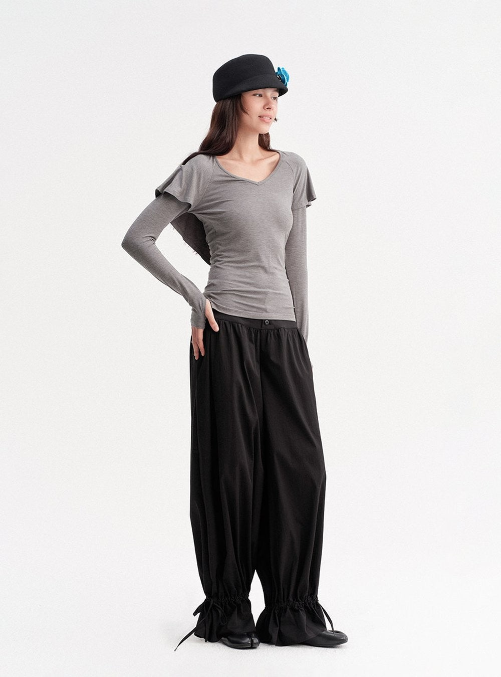 Cape Layered Sleeve Top