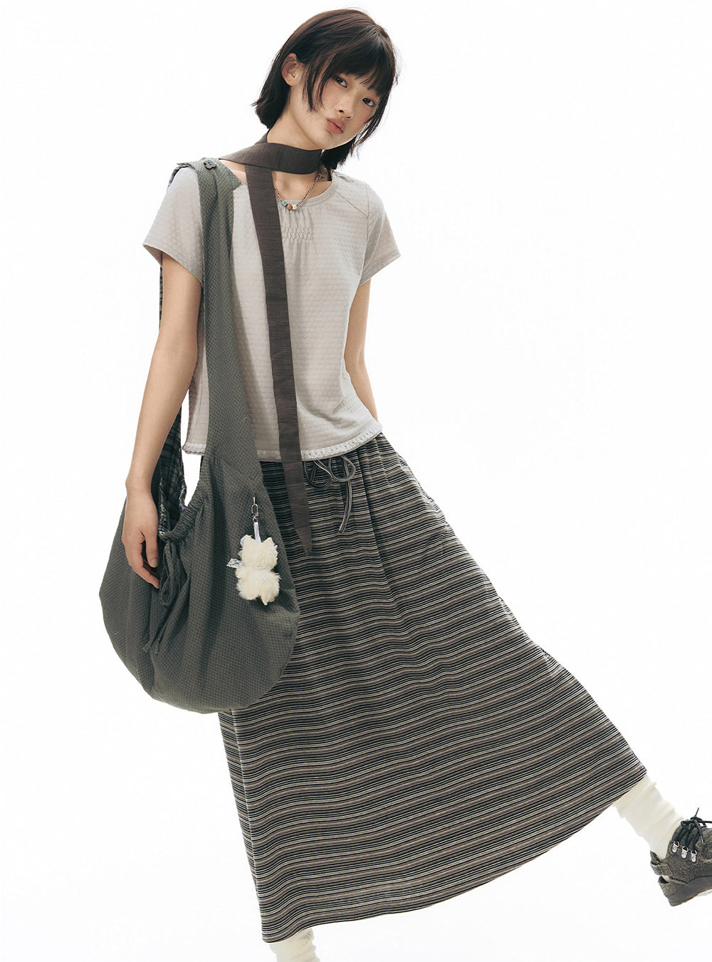 Reversible Patch Shoulder Bag (2color)