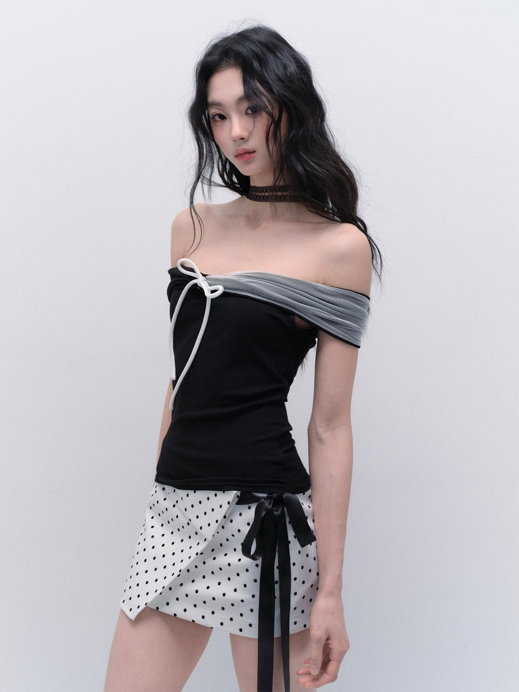 Asymmetric Off-Shoulder Top With Sleeve Options