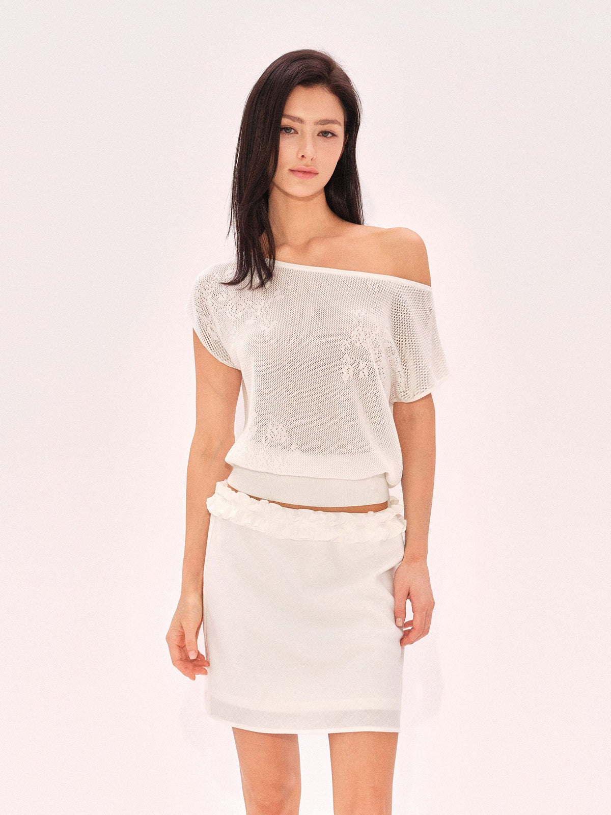 Pierced Bloom Knit Top