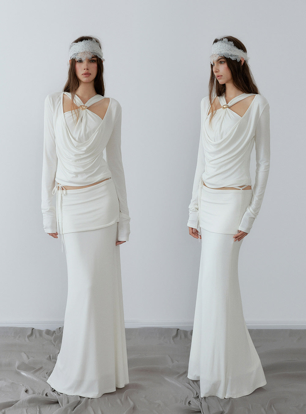 Drape Halter Layer V Top