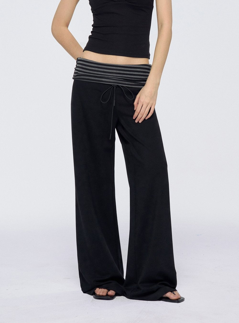 Rollup Drawstring Wide Pants (2color)