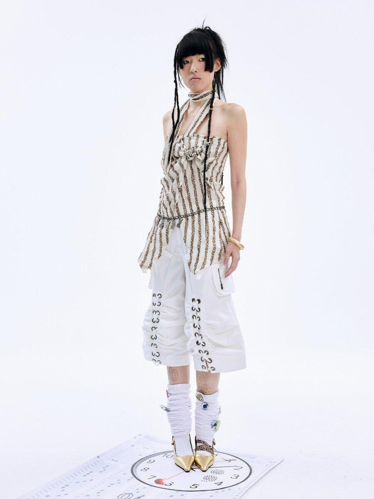 Original Baggy Low Waist Cotton Unisex White Casual Street Mid-Length Shorts