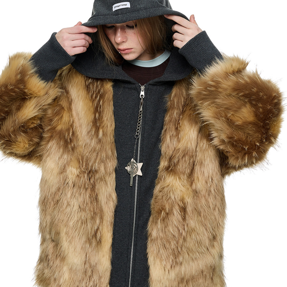Driftwood Faux Fur Hooded Jacket