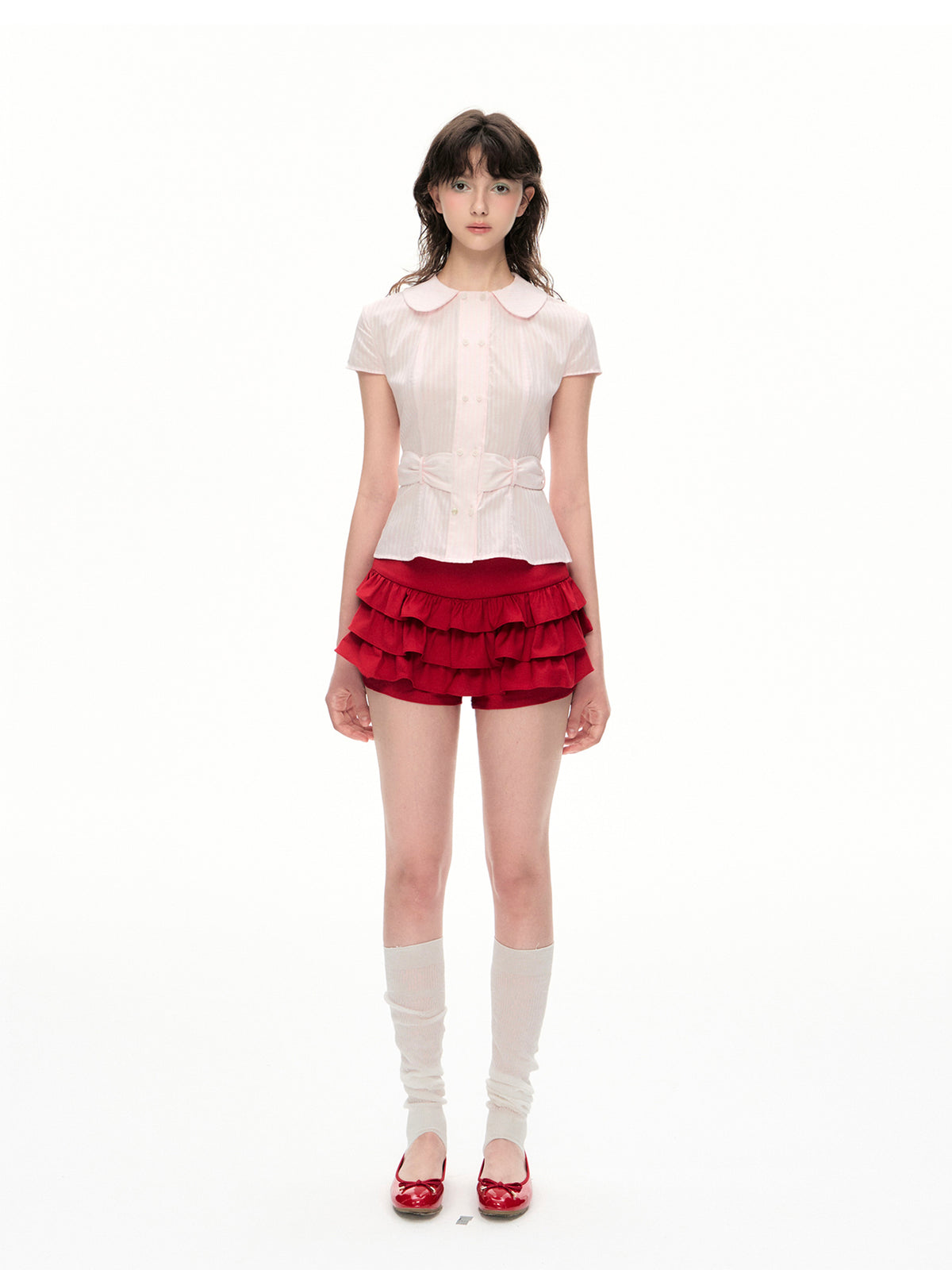 Romance Nanci Pink Ribbon Point Shirt