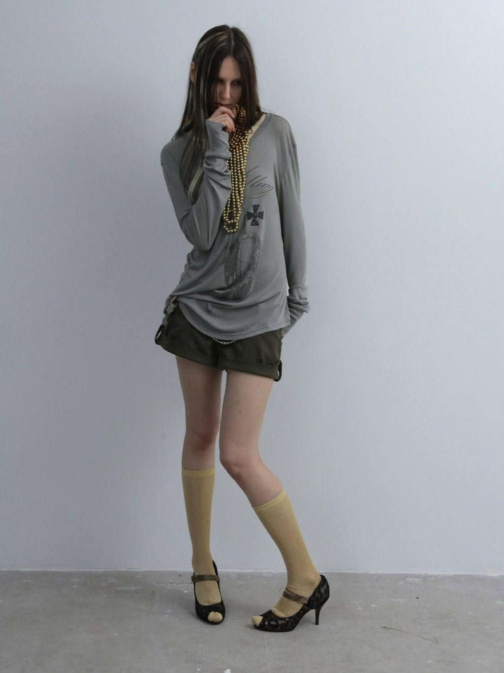 Angel Irregular Punk Print Women'S Lyocell Long Sleeve T-Shirts