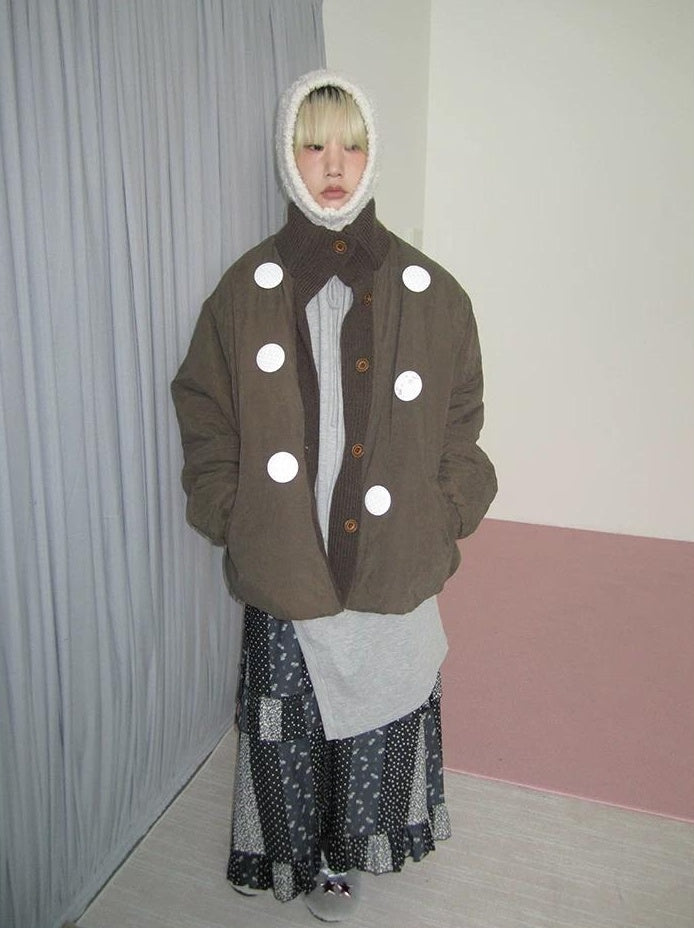3months | KOREAN KNIT SPLICE CARDIGAN【ID:TN00061】