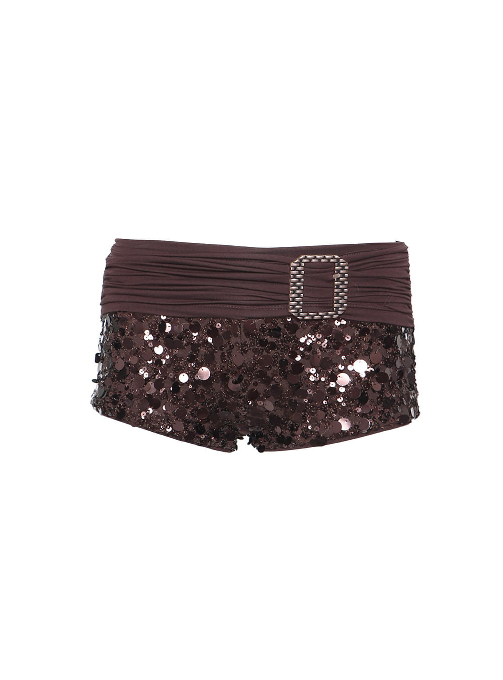 Midnight Sequin Draped Hotpants (2color)
