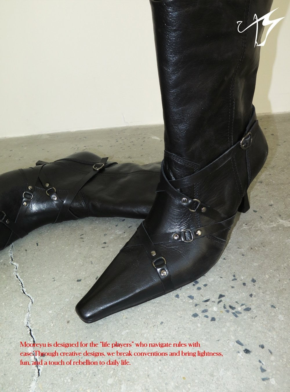 Rebel Crisscross Strap Boots